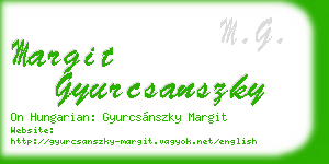 margit gyurcsanszky business card