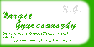 margit gyurcsanszky business card